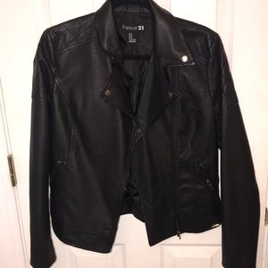 Black leather jacket
